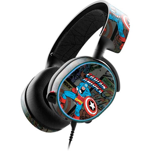 Marvel Classic Comics Captain America Vintage SteelSeries Arctis 3 Skin